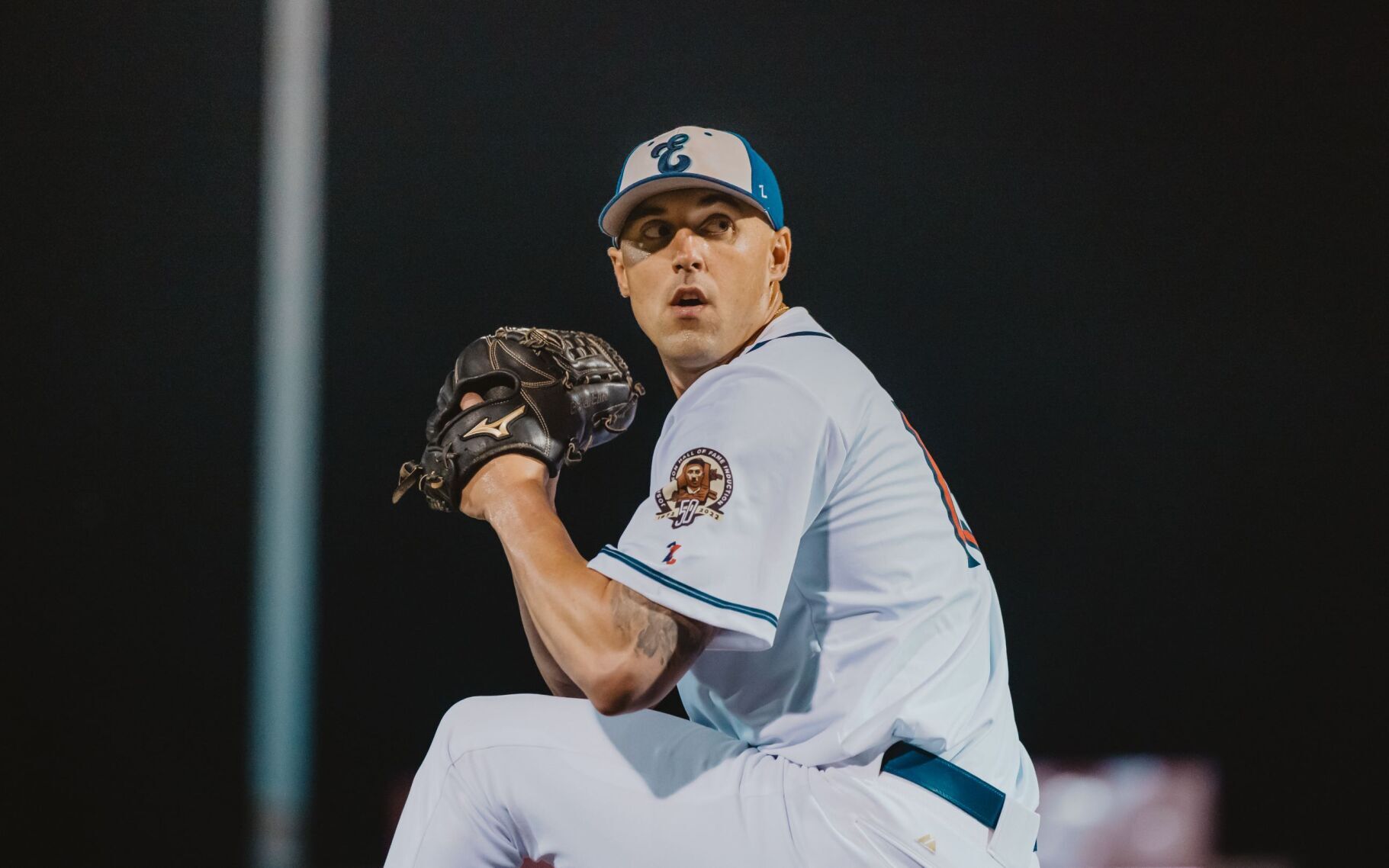 Cardinals minor leaguer Logan Sawyer pitching for Evansville Otters